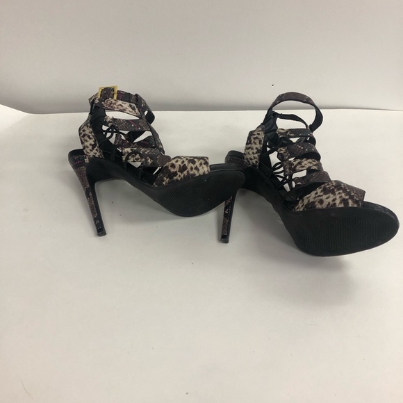 STEVE MADDEN CAGE HEELS SNAKE SKIN UPPER LEATHER 5 INCHES HIGH MULTICOLOURED - Picture 7 of 8